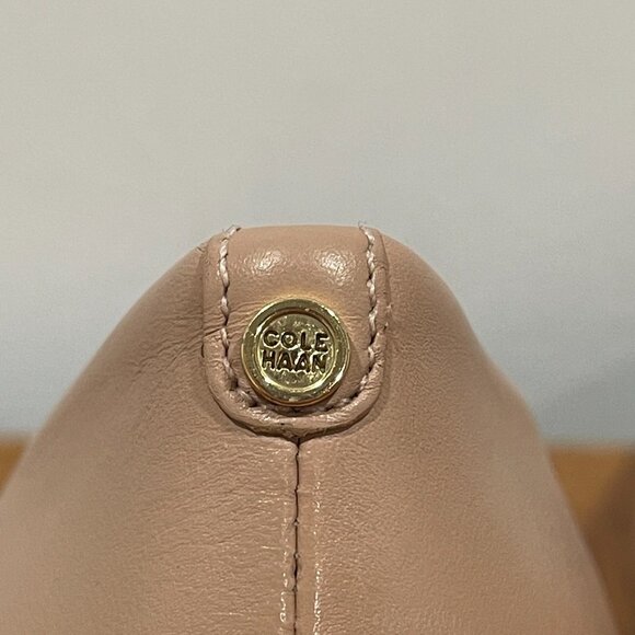 Cole Haan Go-to Park Pump Womens 9B Nude Leather Pointed Toe Stiletto Heels - Picture 8 of 13